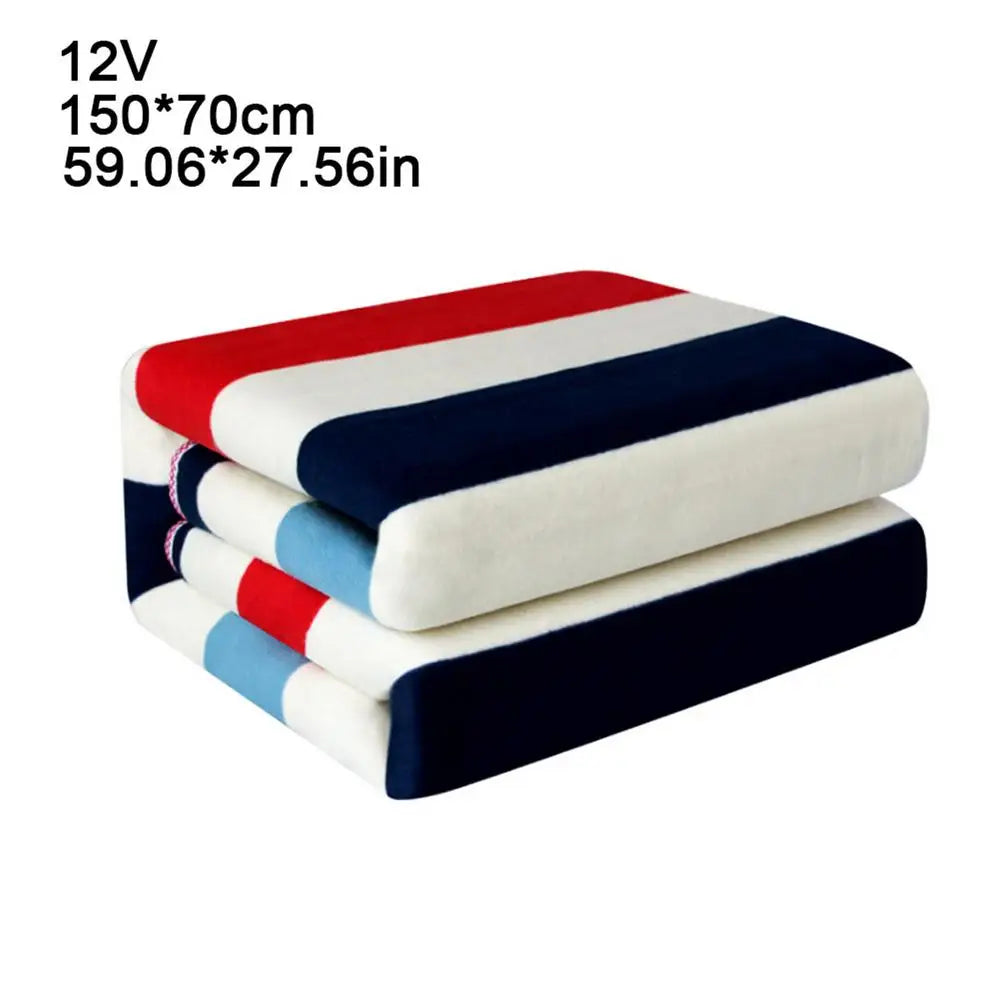 Car Heating Blanket 12V Cigarette Plug Travel Throw Blanket Winter Warm Camping Electric Blanket for RV Truck Car Accessories